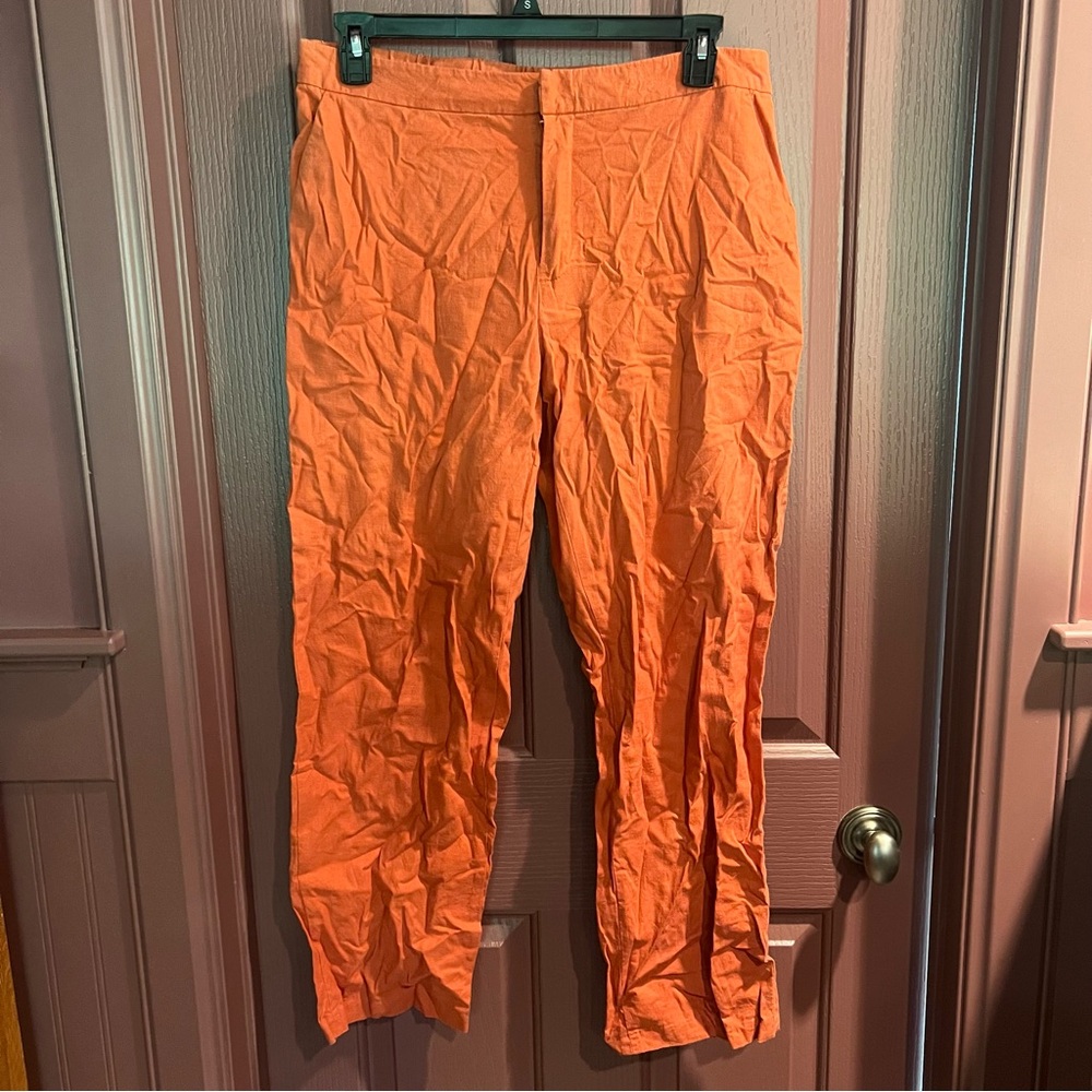 Coldwater Creek Women's Orange Wide Leg Pants